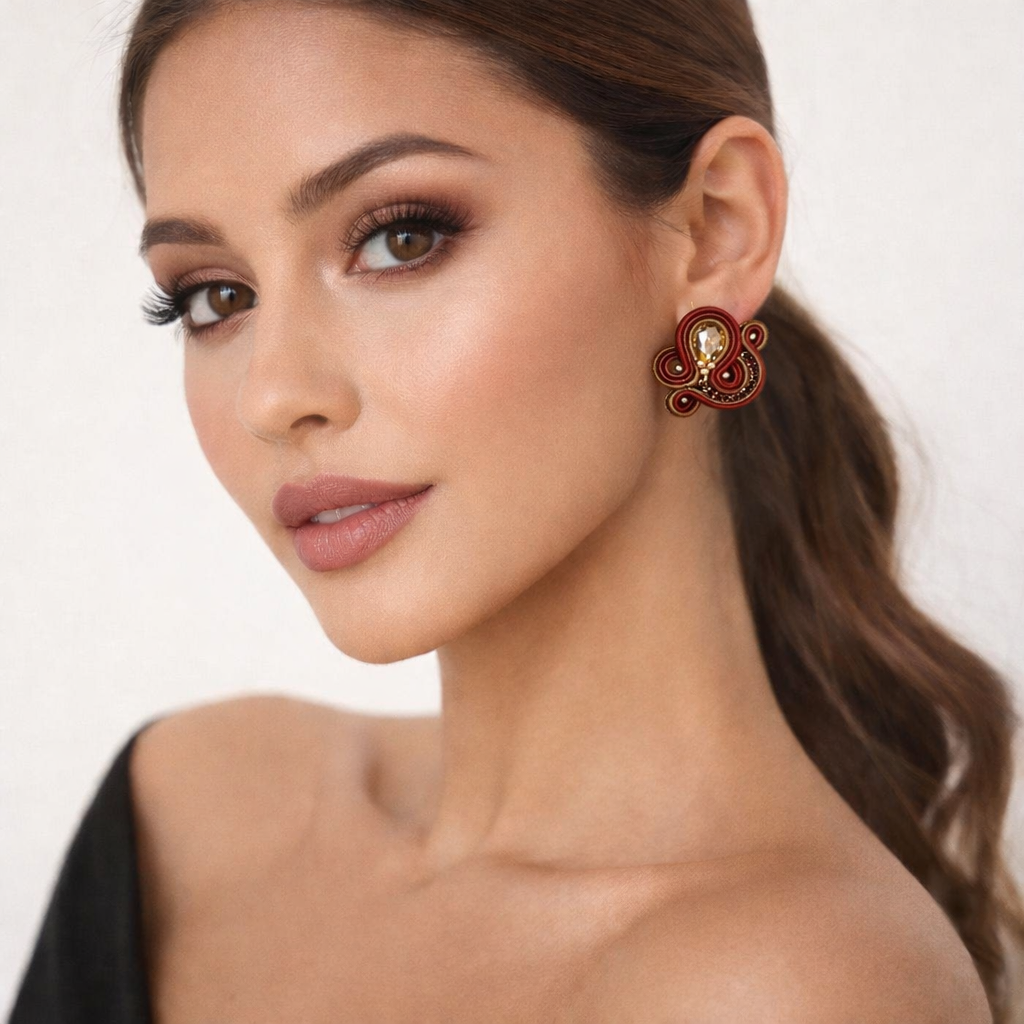 Candy Intense Flame - Gioielli Soutache Artigianali Shimmershine