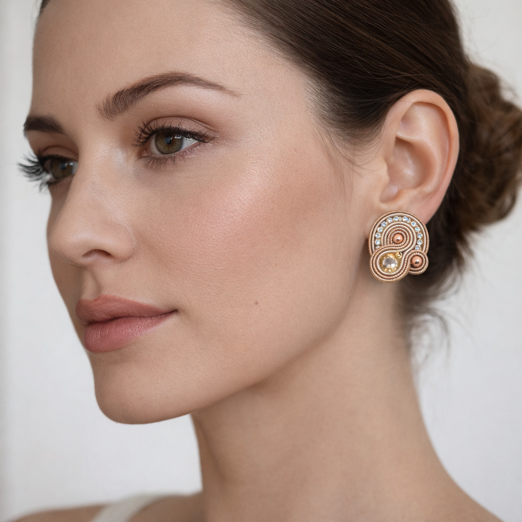 Beth Gold Rosè - Gioielli Soutache Artigianali Shimmershine