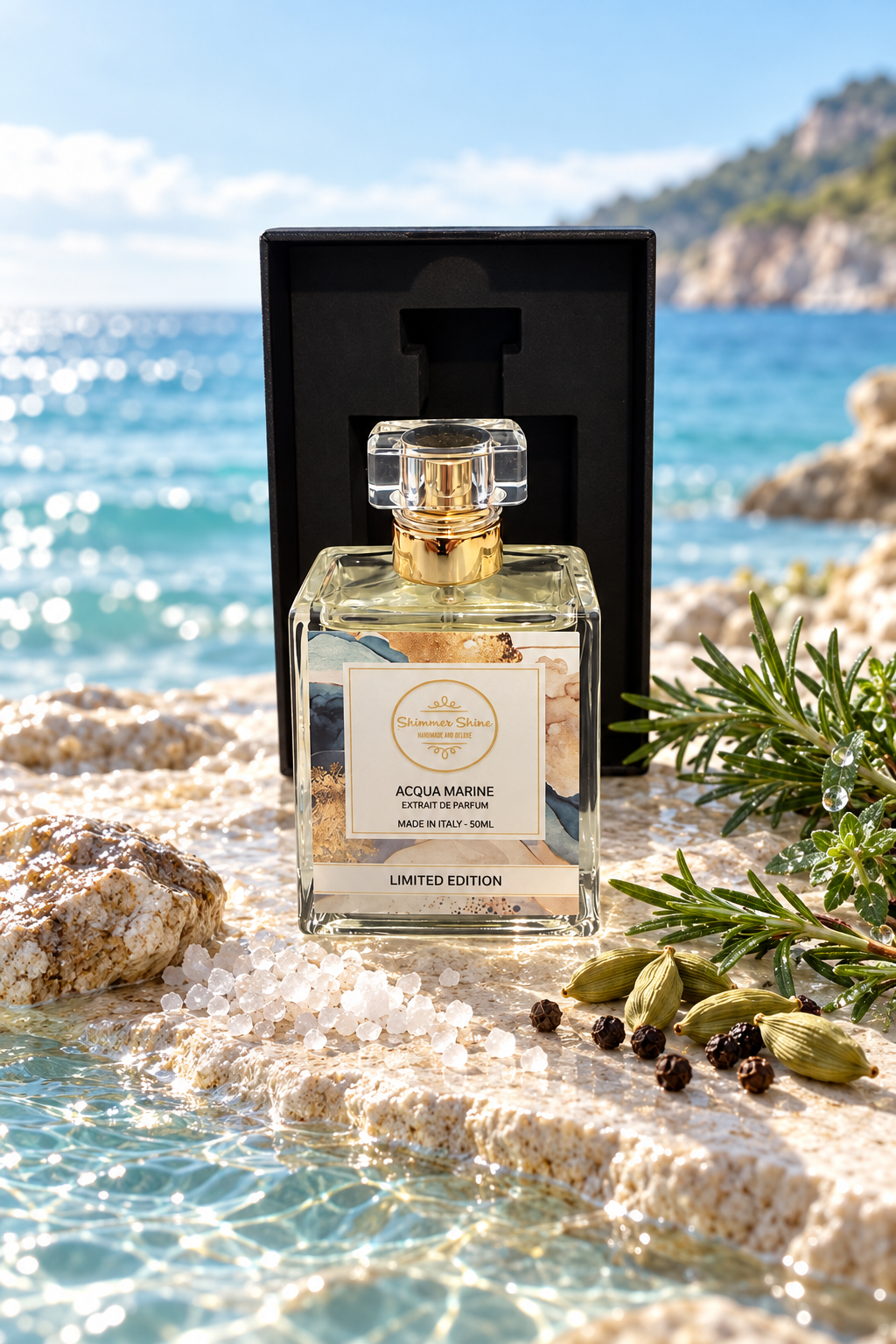 Aqua Marine – Profumo equivalente di Acqua di Sale | Limited Edition - Gioielli Soutache Artigianali Shimmershine