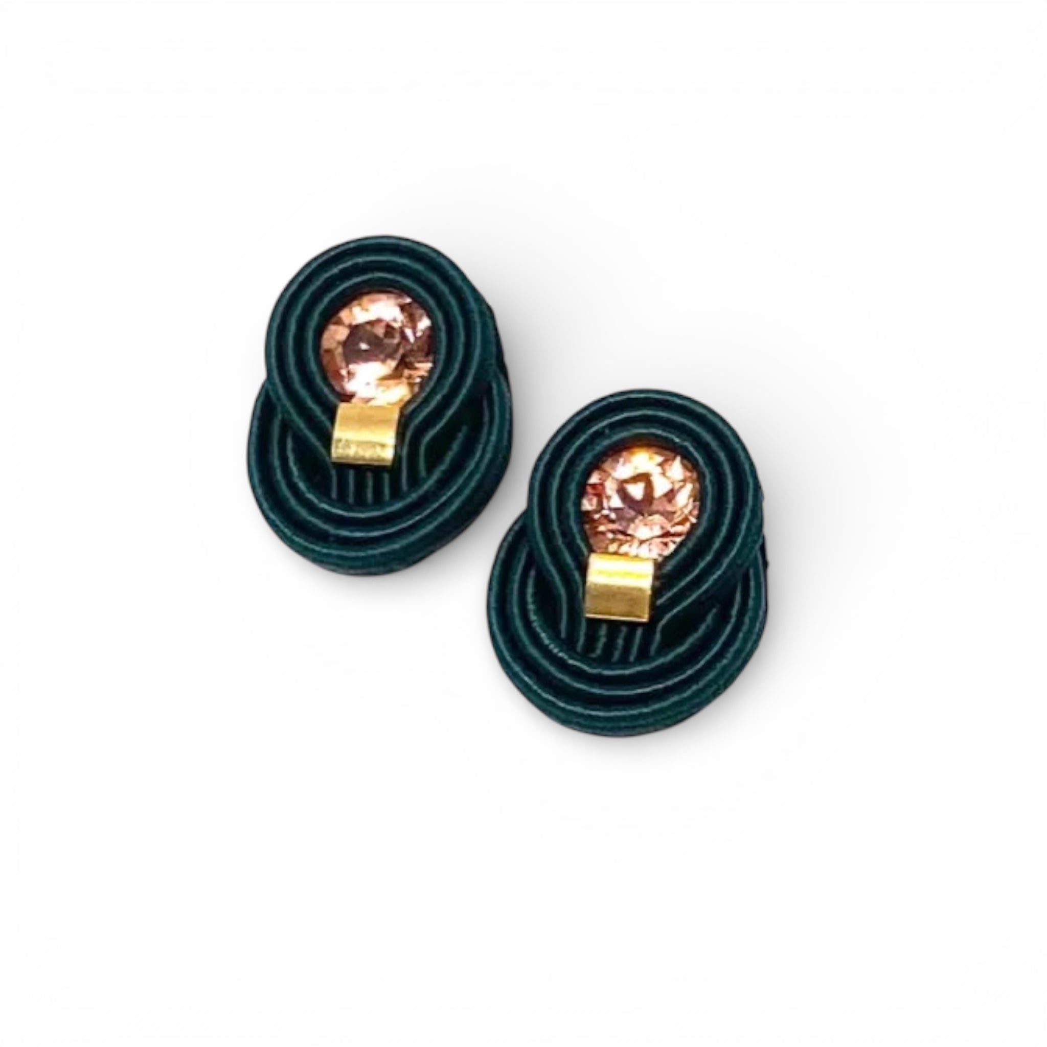 Orecchini Loto Verdi - Gioielli Soutache Artigianali Shimmershine