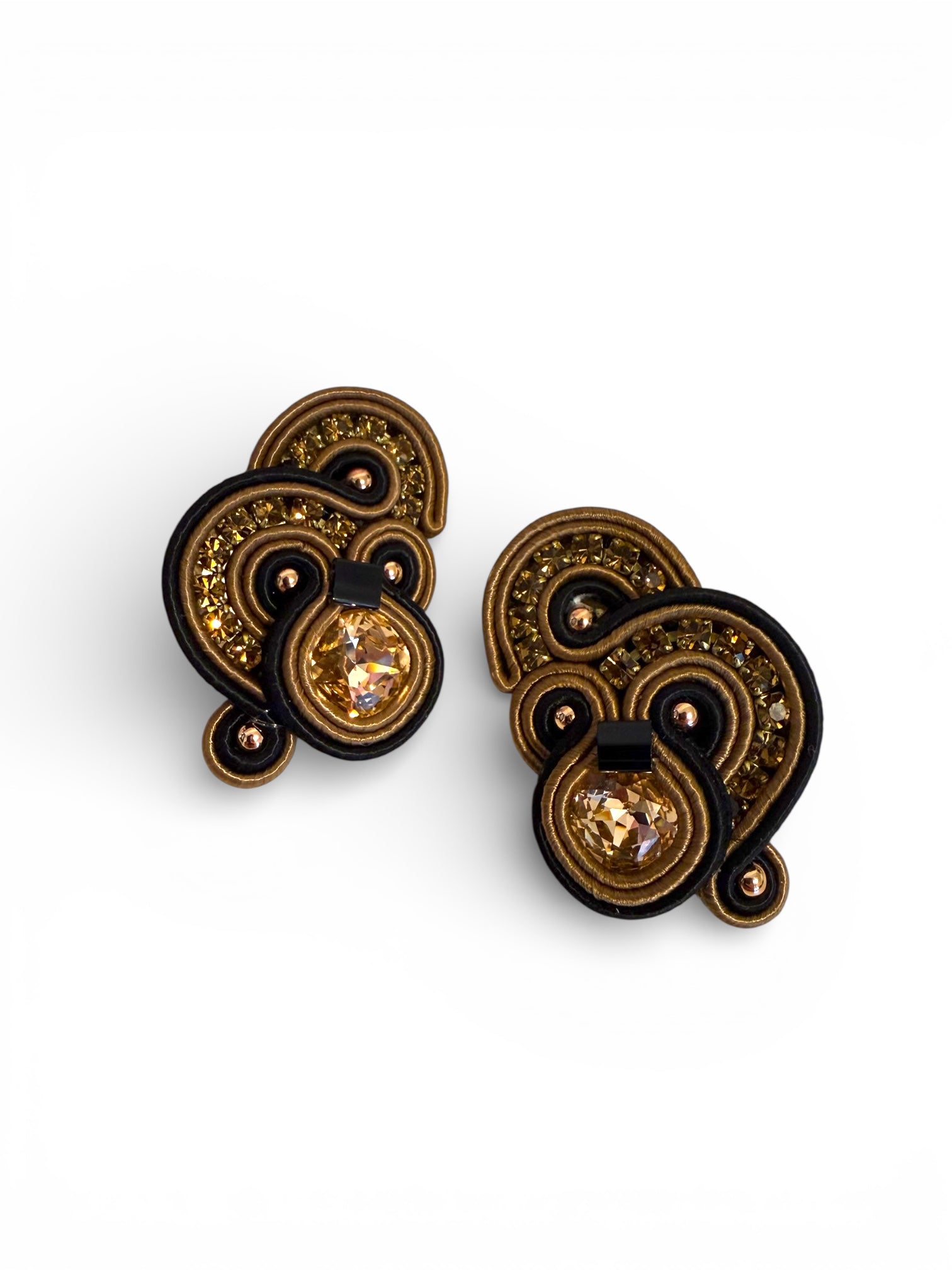 Golden Eclipse - Gioielli Soutache Artigianali Shimmershine